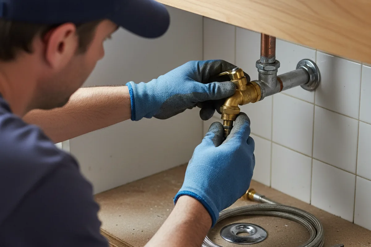 Shutoff valve and fitting work during Emergency Plumbing in Hutchinson